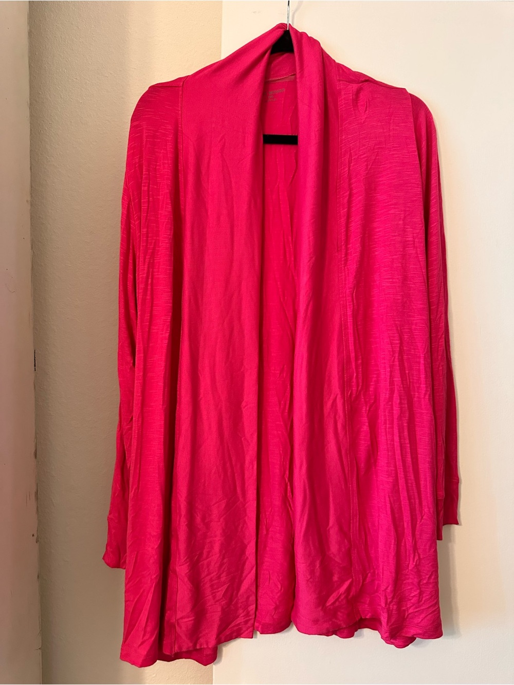 Lane Bryant Vibrant Pink Open-Front Cardigan